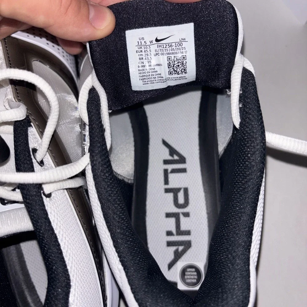 Nike Alpha Menace 4 Pro Football Cleats Mens 11.5 W White Low Top IH1256-100 - Picture 10 of 11